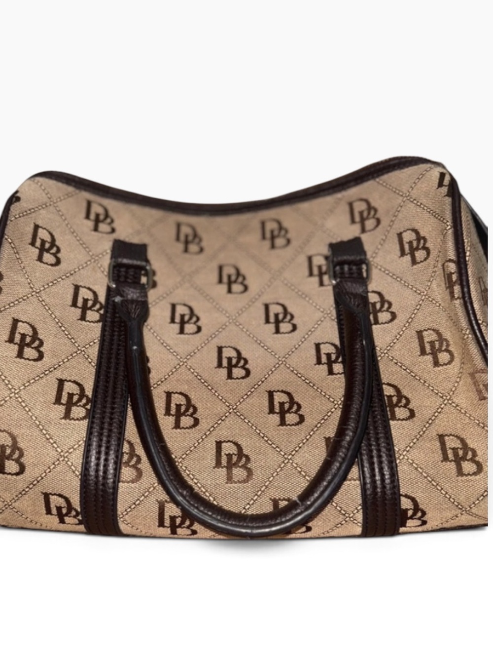 Dooney & Bourke Y2K Monogram Beige and Brown Tote Bag